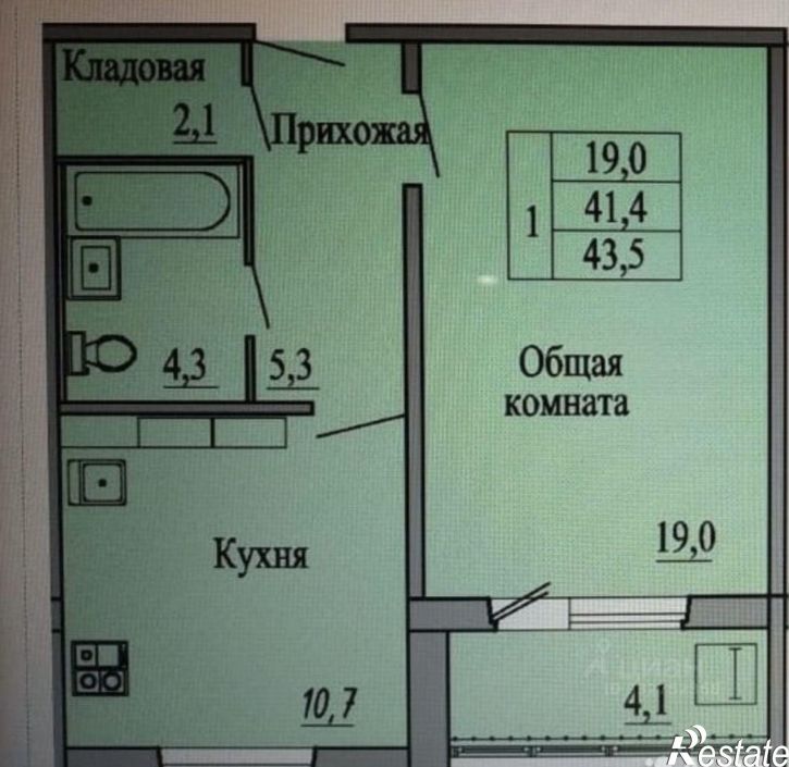 1-комн квартира Пищевой пер, 16,  д. 16