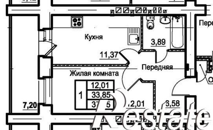 1-комн квартира Ливенская улица, 33 к1,  д. 33 к1