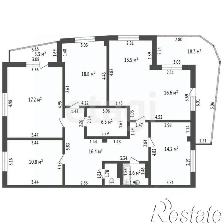 3-комн квартира Октябрьская улица, 24,  д. 24